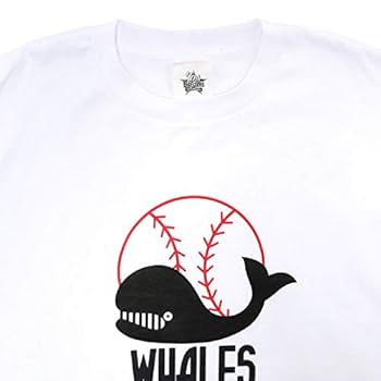 Amazon.co.jp: Mサイズ大洋ホエールズ 黒いくじらTシャツ